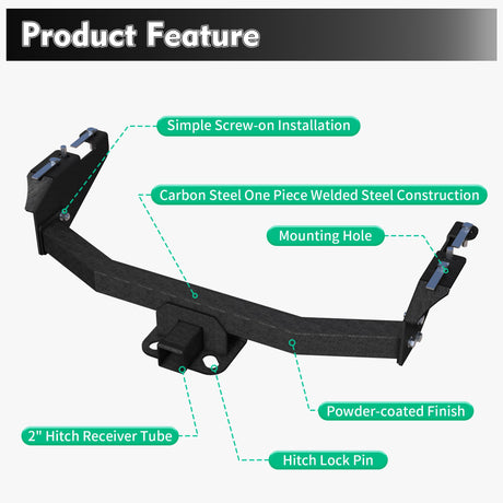 For 2014 - 2018 Chevrolet Silverado 1500 All Styles GMC Sierra 1500 All Styles Rear Tow Bar - Fab Heavy Parts