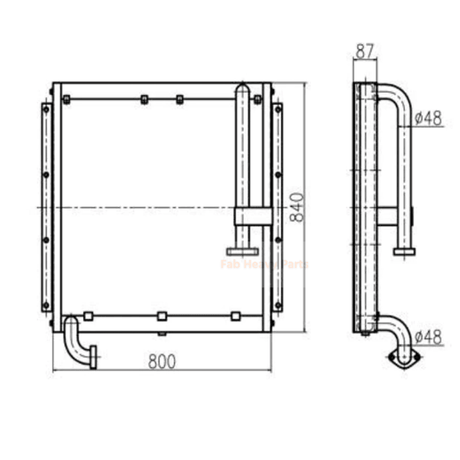 Pour l'excavatrice DOOSAN DH130-7 refroidisseur d'huile hydraulique 2202-9064A-02