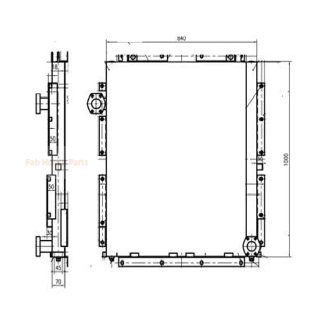Pour l'excavatrice DOOSAN DH215-9E refroidisseur d'huile hydraulique