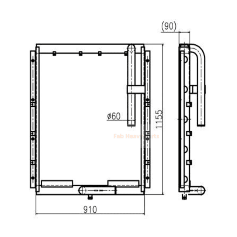 For Doosan Excavator DH330 Hydraulic Oil Cooler