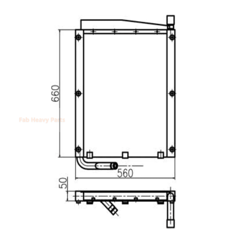 For Doosan Excavator DH80GOLD Hydraulic Oil Cooler