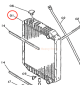 For Hitachi Excavator EX120 Hydraulic Radiator Core Assembly 4243414 - Fab Heavy Parts