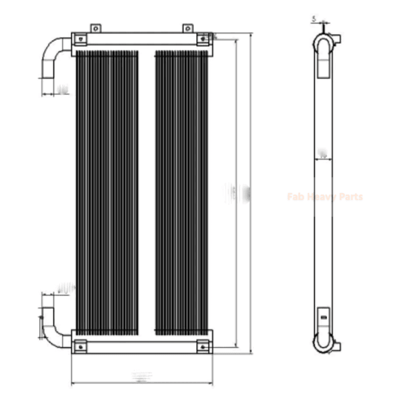 For Hitachi Excavator ZX350 - 5 Hydraulic Oil Cooler - Fab Heavy Parts