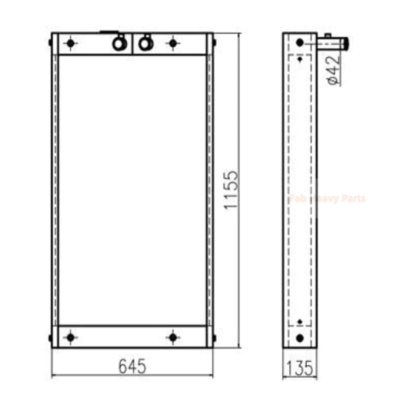 For Hyundai Excavator R265-7 Hydraulic Oil Cooler