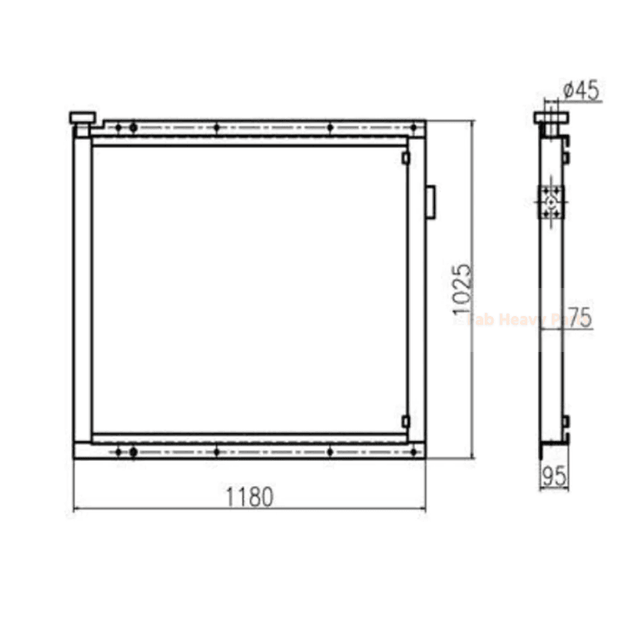 Fits pour John Deere Excavator 470Glc Hydrole Colder Huile 4466041