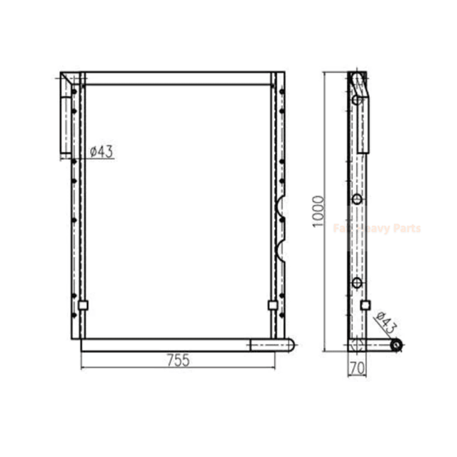 For Kobelco Excavator SK230 Hydraulic Oil Cooler