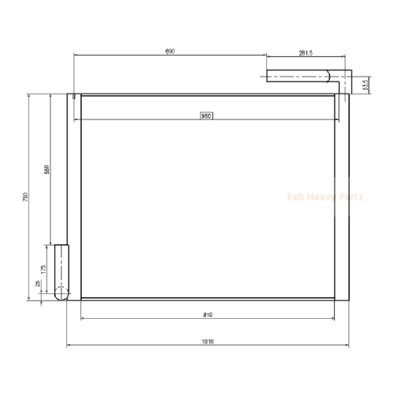 For Kobelco Excavator SK250 - 6 Hydraulic Oil Cooler - Fab Heavy Parts