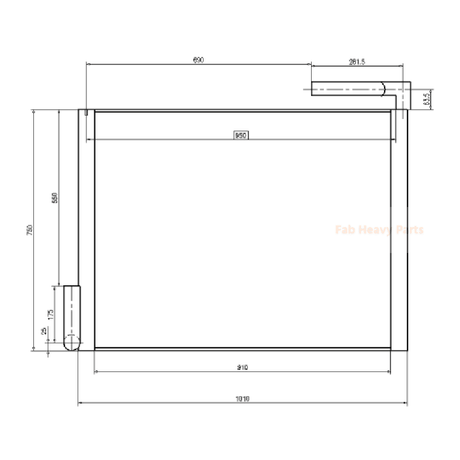 For Kobelco Excavator SK250 - 6 Hydraulic Oil Cooler - Fab Heavy Parts
