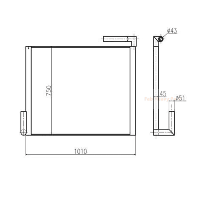 For Kobelco Excavator SK250-6E Hydraulic Oil Cooler