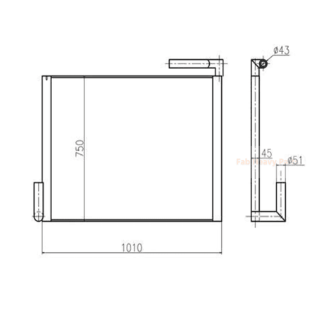 For Kobelco Excavator SK250 - 6E Hydraulic Oil Cooler - Fab Heavy Parts