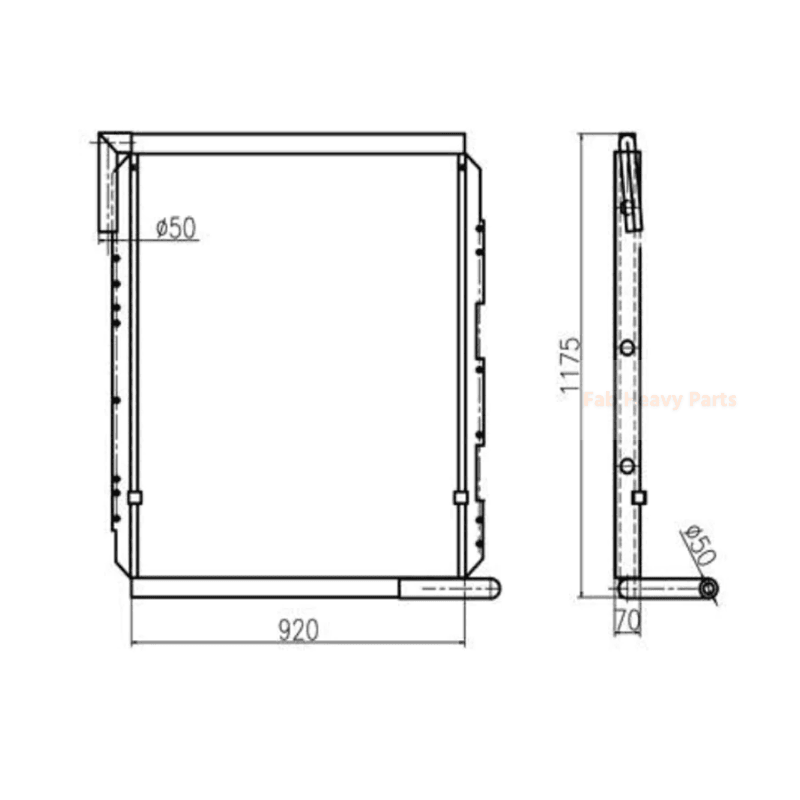 For Kobelco Excavator SK330LC-6E Hydraulic Oil Cooler LC05P00023F1