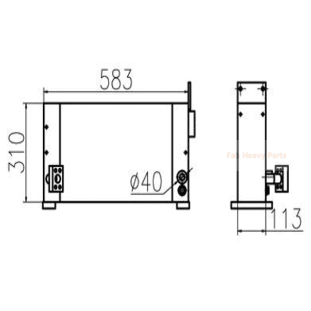 For Lonking LG6060D Hydraulic Oil Cooler - Fab Heavy Parts