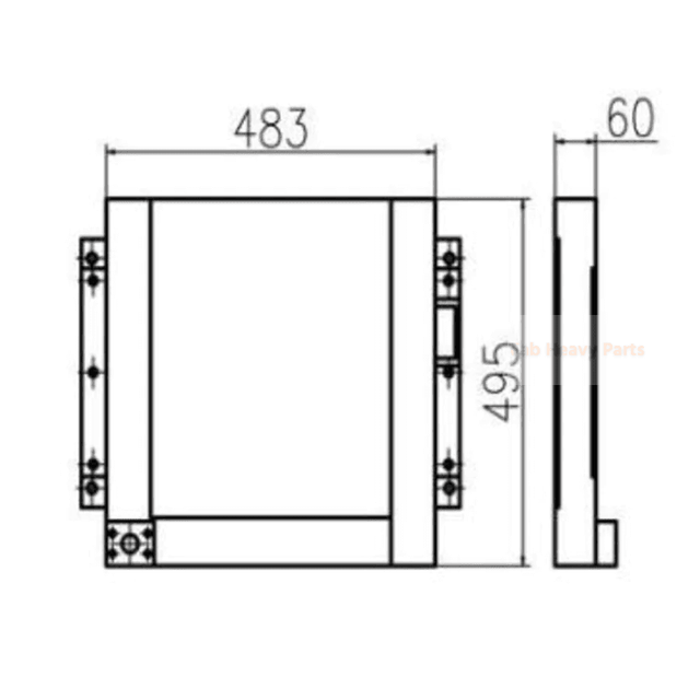 For Lonking LG6065 Hydraulic Oil Cooler - Fab Heavy Parts