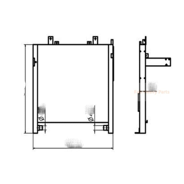 For Lonking LG6235D Hydraulic Oil Cooler - Fab Heavy Parts