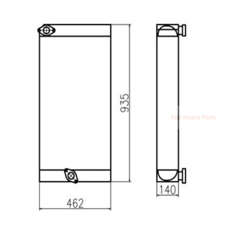 For Sany Excavator SY235 - 9 Hydruli Oil Cooler - Fab Heavy Parts