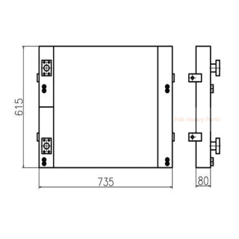 For SDLG LG6150E LG6135E LG6180 Hydraulic Oil Cooler