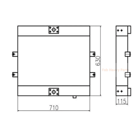 For SDLG LG6250E LG6300E Hydraulic Oil Cooler - Fab Heavy Parts