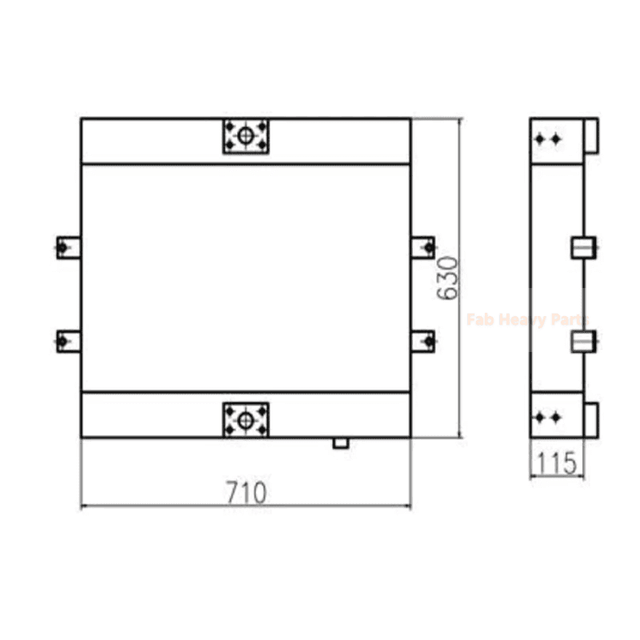 For SDLG LG6250E LG6300E Hydraulic Oil Cooler - Fab Heavy Parts