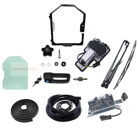 Front Door Window 7109665 6729776 7109661 7109662 6675558 6679476 Aftermarket Replacement For Bobcat - Fab Heavy Parts