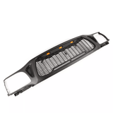 Front Grille Fits for Tacoma 2001 2002 2003 2004 With Amber LED Accent Lights Matte Black - Fab Heavy Parts