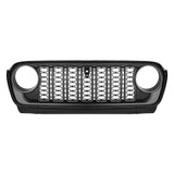 Front Mesh Grille Grid Grill for 2018 - 2024 Jeep Wrangler Rubicon Sahara Sport JL/JT Grill With Camera Hole Plastic - Fab Heavy Parts