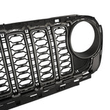 Front Mesh Grille Grid Grill for 2018 - 2024 Jeep Wrangler Rubicon Sahara Sport JL/JT Grill With Camera Hole Plastic - Fab Heavy Parts