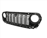 Front Mesh Grille Grid Grill for 2018 - 2024 Jeep Wrangler Rubicon Sahara Sport JL/JT Grill With Camera Hole Plastic - Fab Heavy Parts