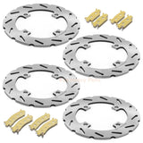 Front Rear Brake Disc Rotors Pads 43251 - HL4 - A01 Fits for Honda Pioneer 1000 SXS 1000M3/M5 2016 - 2024 - Fab Heavy Parts