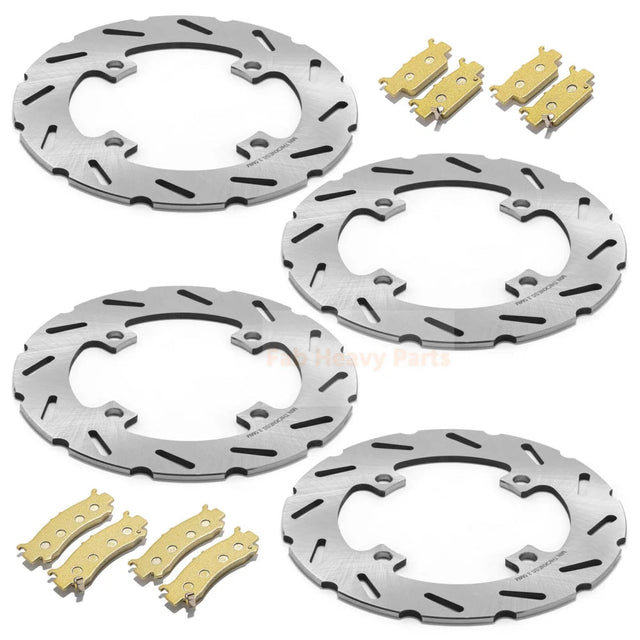 Front Rear Brake Disc Rotors Pads 43251 - HL4 - A01 Fits for Honda Pioneer 1000 SXS 1000M3/M5 2016 - 2024 - Fab Heavy Parts