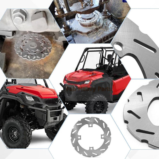 Front Rear Brake Disc Rotors Pads 43251 - HL4 - A01 Fits for Honda Pioneer 1000 SXS 1000M3/M5 2016 - 2024 - Fab Heavy Parts