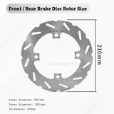 Front Rear Brake Disc Rotors Pads 43251 - HL4 - A01 Fits for Honda Pioneer 1000 SXS 1000M3/M5 2016 - 2024 - Fab Heavy Parts