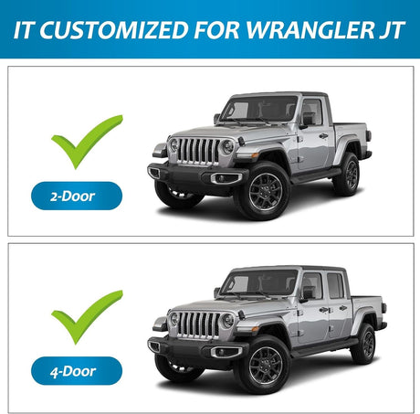 Front & Rear Fenders Fits for 2020 - 2024 Jeep Wrangler Gladiator JT Sport & Willys (Fit JT Original Low Fender) - Fab Heavy Parts