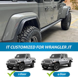Front & Rear Fenders Fits for 2020 - 2024 Jeep Wrangler Gladiator JT Sport & Willys (Fit JT Original Low Fender) - Fab Heavy Parts