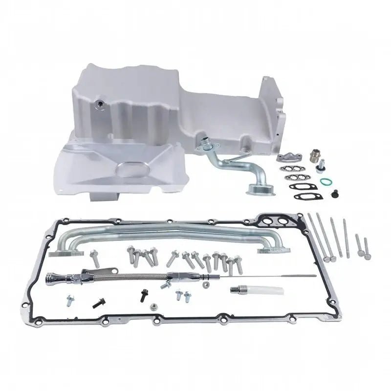 Front Wet Sump Retrofit Engine Oil Pan Kit 81076S for Chevrolet Gen III/IV Chevy LS1 LS2 LS3 LSX 4.8L/294 - 6.2L/376 - Fab Heavy Parts