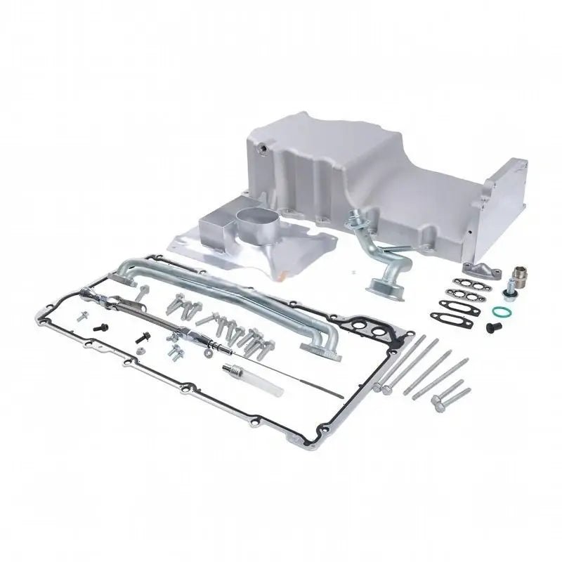 Front Wet Sump Retrofit Engine Oil Pan Kit 81076S for Chevrolet Gen III/IV Chevy LS1 LS2 LS3 LSX 4.8L/294 - 6.2L/376 - Fab Heavy Parts