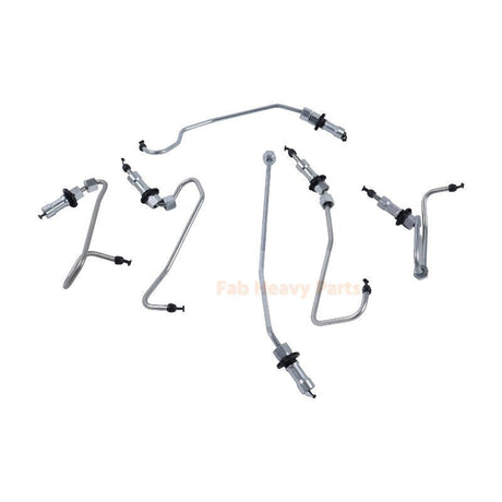 Fuel Injection Pipe Kit for Caterpillar CAT Engine C6.6 Excavator 320D M316D M318D Loader 924H 930H 938H - Fab Heavy Parts
