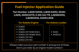 Fuel Injector 1J808 - 53052 0445110775 for Kubota Engine D1803 V2403 Loader R430 - Fab Heavy Parts
