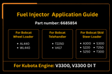 Fuel Injector 6685854 Fits Kubota Engine V3300 DI T Aftermarket Replacement For Bobcat AL440 WL440 T2250 V417 A300 S220 S250 S300 T250 T300 Final Clearance - Fab Heavy Parts