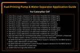 Fuel Priming Pump & Water Separator 190-8977 1908977 Fits for Caterpillar CAT 322C 325C 330C 330D 570B 580B 627G 637G 730 770 772 - Fab Heavy Parts