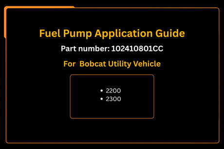 Fuel Pump 102410801CC Aftermarket Replacement For Bobcat Utility Vehicle 2200 2300 - Fab Heavy Parts
