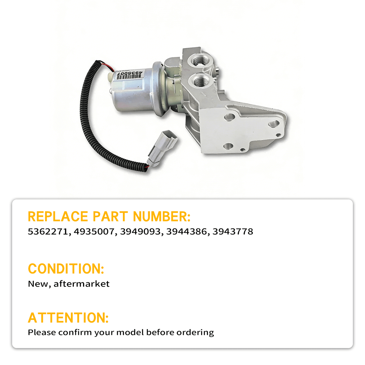 Fuel Pump 5362271 4935007 Fits for Cummins Engine 8.3L ISC QSC ISX - Fab Heavy Parts