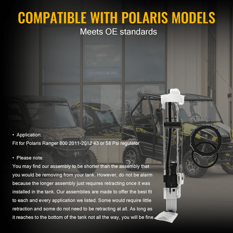 Fuel Pump Assembly 2204402 2521197 Fits for Polaris Ranger 800 2011 - 2012 43 or 58 Psi regulator - Fab Heavy Parts