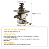 Fuel Pump Assembly 35320 - 3C210 Fits for Hyundai 2011 - 2014 Azer Sedan 2008 - 2014 Genesis Sedan 2012 - 2016 Genesis Coupe 2013 - 2015 Santa Fe Wagon - Fab Heavy Parts