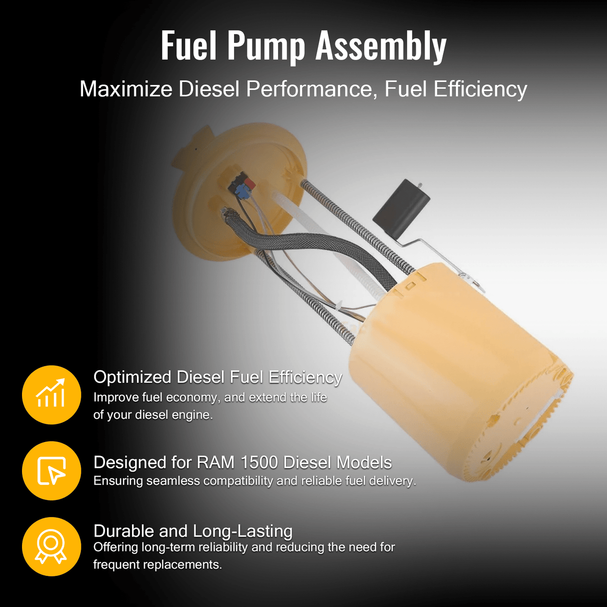 Fuel Pump Assembly 68217575AE For Ram 1500 2014 2015 2016 2017 2018 V6 3.0L Diesel - Fab Heavy Parts