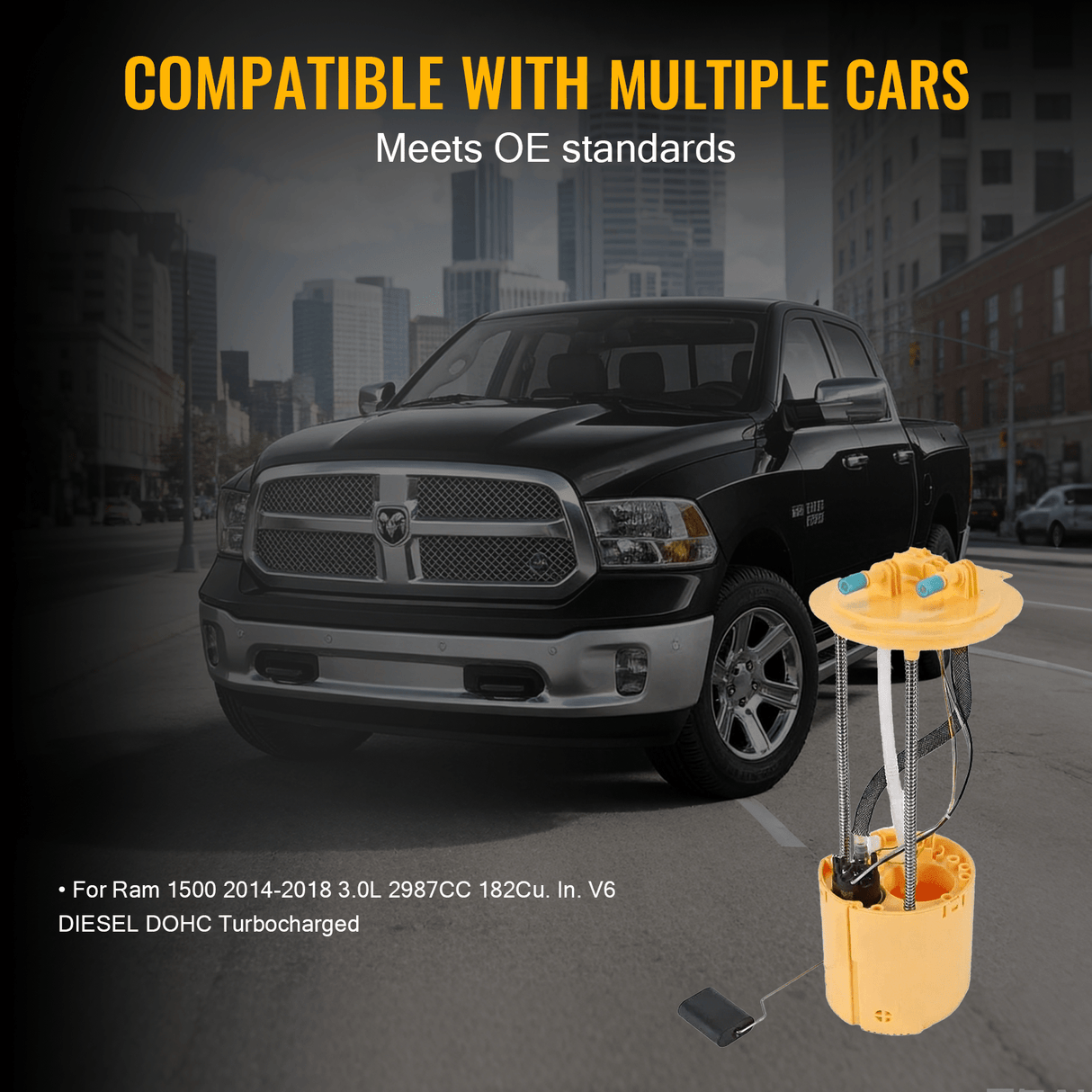 Fuel Pump Assembly 68217575AE For Ram 1500 2014 2015 2016 2017 2018 V6 3.0L Diesel - Fab Heavy Parts