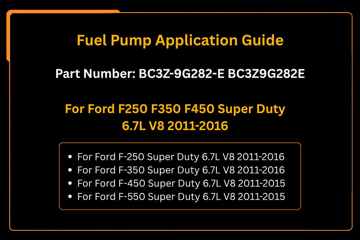 Fuel Pump BC3Z - 9G282 - E Fits for Ford F250 F350 F450 Super Duty 6.7L V8 2011 - 2016 - Fab Heavy Parts
