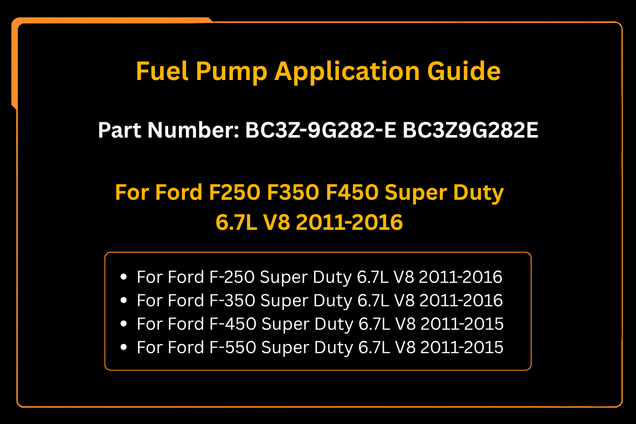 Fuel Pump BC3Z - 9G282 - E Fits for Ford F250 F350 F450 Super Duty 6.7L V8 2011 - 2016 - Fab Heavy Parts