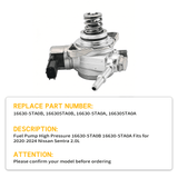 Fuel Pump High Pressure 16630 - 5TA0B 16630 - 5TA0A Fits for 2020 - 2024 Nissan Sentra 2.0L - Fab Heavy Parts