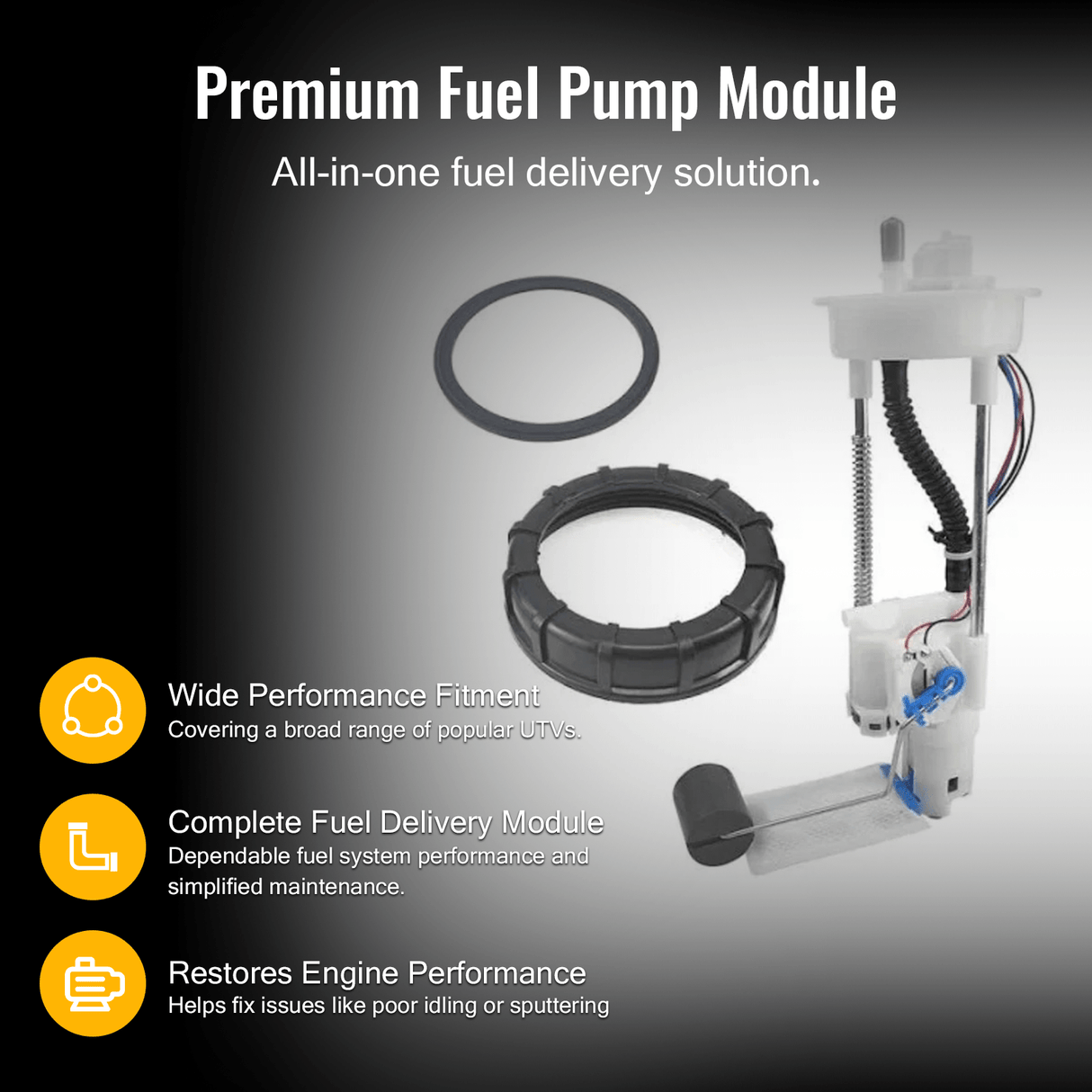 Fuel Pump Module Assembly 2208323 for Polaris UTV RZR 4 900 XP 1000 4 1000 - Fab Heavy Parts