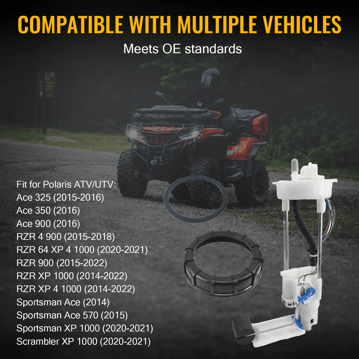 Fuel Pump Module Assembly 2208323 for Polaris UTV RZR 4 900 XP 1000 4 1000 - Fab Heavy Parts